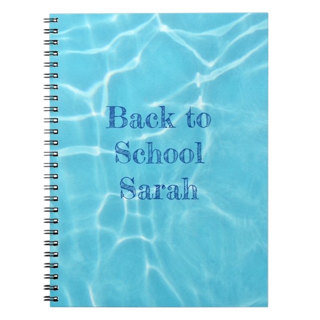 own text swimming pool back to school notebook (Front)