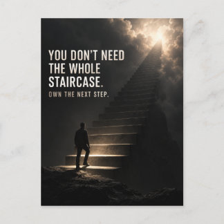 Own The Next Step Announcement Postcard