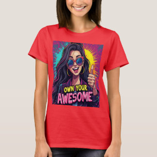Own Your Awesome | Bold & Customisable Inspiration T-Shirt