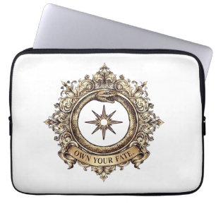 Own Your Fate Vintage Snake Gothic Laptop Sleeve
