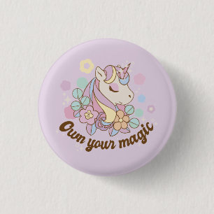 Own Your Magic Unicorn  3 Cm Round Badge