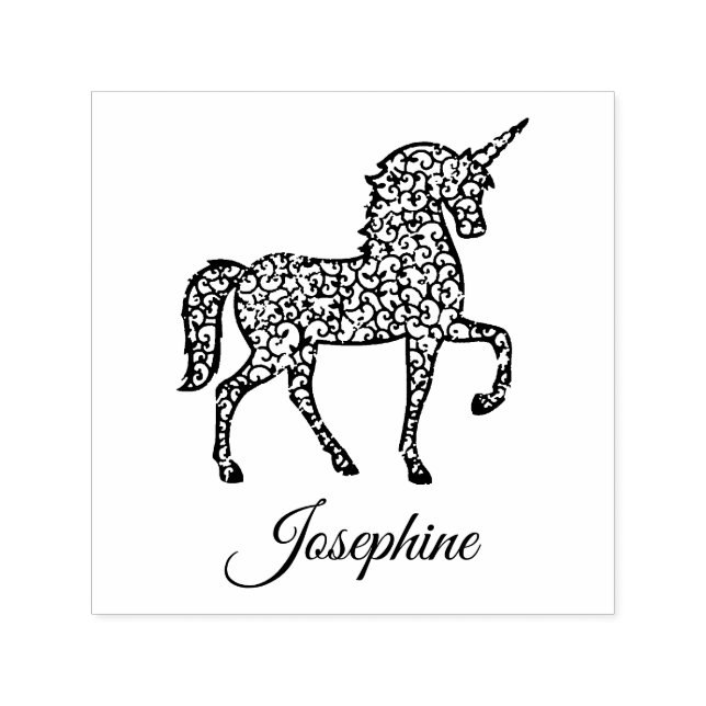 Own Your Name Unicorn Custom Self-inking Stamp (Design)