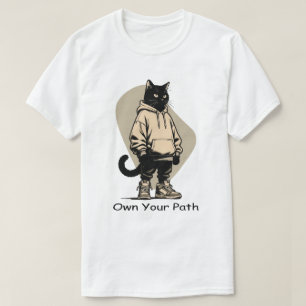 Own Your Path – Business Mindset Streetwear Cat T-Shirt