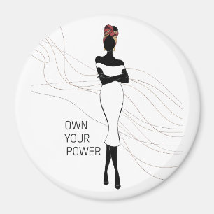 Own Your Power: A Portrait of Confidence and Grace Magnet