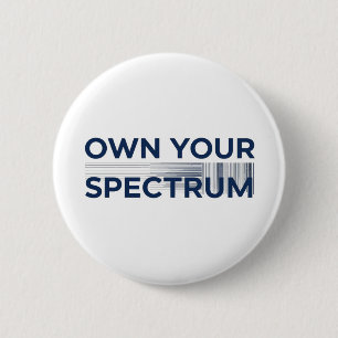 Own Your Spectrum – Autism Awareness Month Blue 6 Cm Round Badge