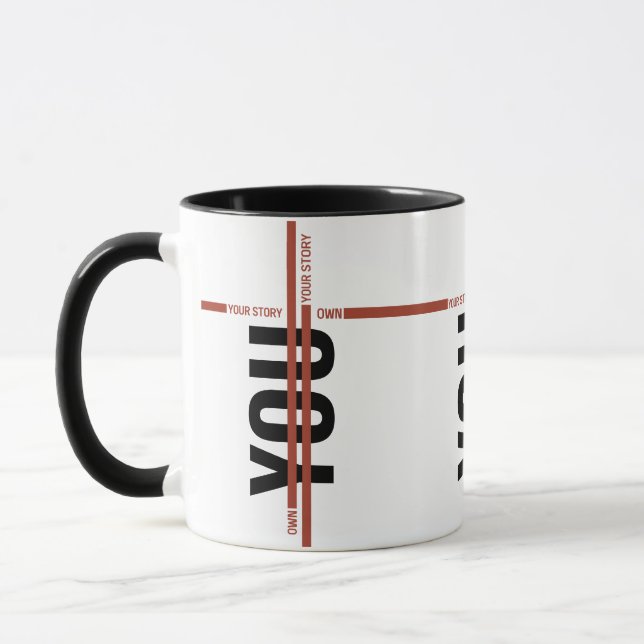 Own Your Story Shirt – Bold Motivational Quote Mug (Left)