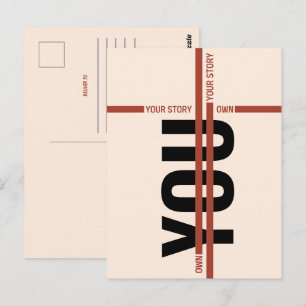 Own Your Story Shirt – Bold Motivational Quote Postcard