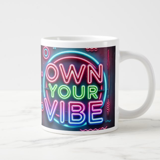 Own Your Vibe – Neon Jumbo Mug (Right)