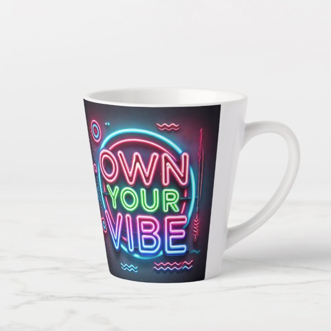 Own Your Vibe – Neon Latte Mug (Right)