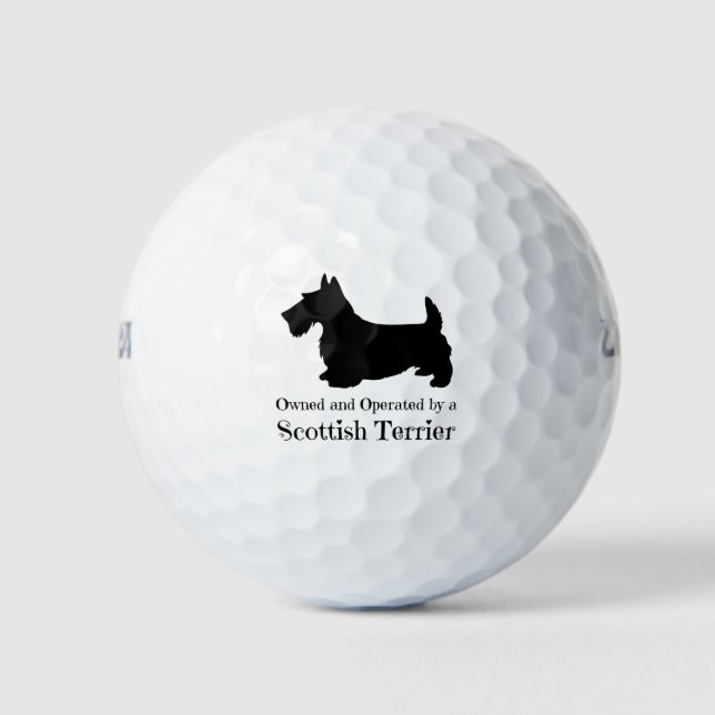 Owned and Operated by a Scottish Terrier - Scottie Golf Balls (Front)