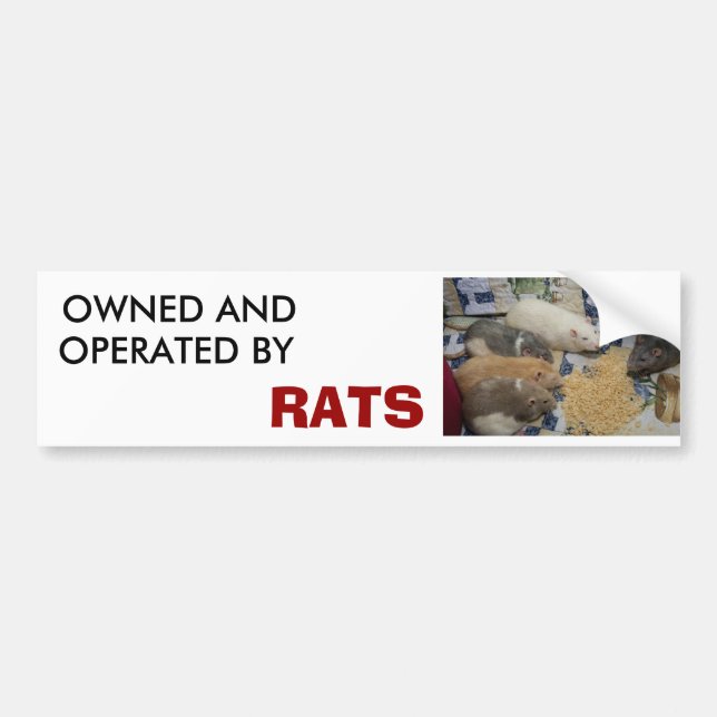 owned and operated by RATS Bumper Sticker (Front)