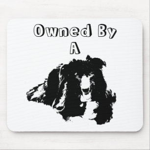 Owned By A Border Collie Funny Dog Mouse Mat