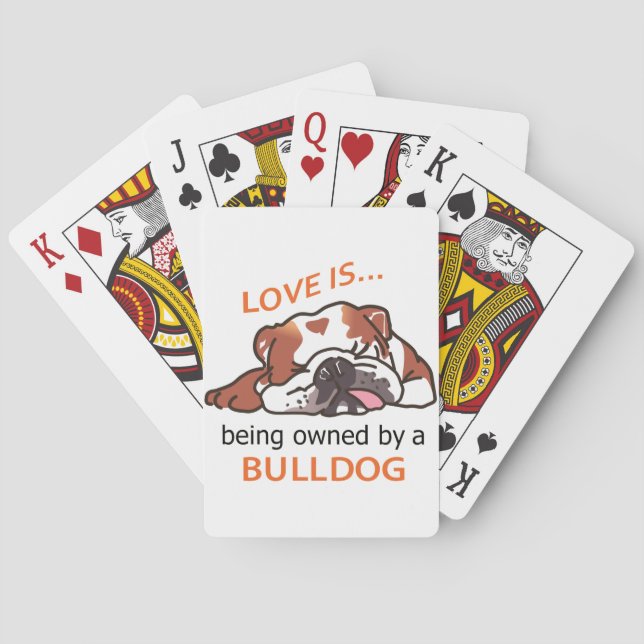 Owned by a Bulldog Playing Cards (Back)