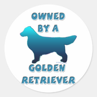 Owned by a Golden Retriever Classic Round Sticker