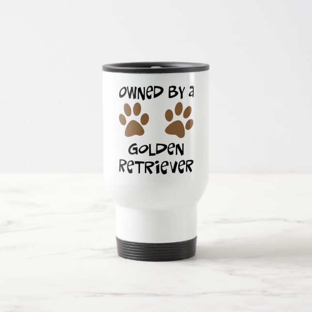 Owned By A Golden Retriever Travel Mug (Center)