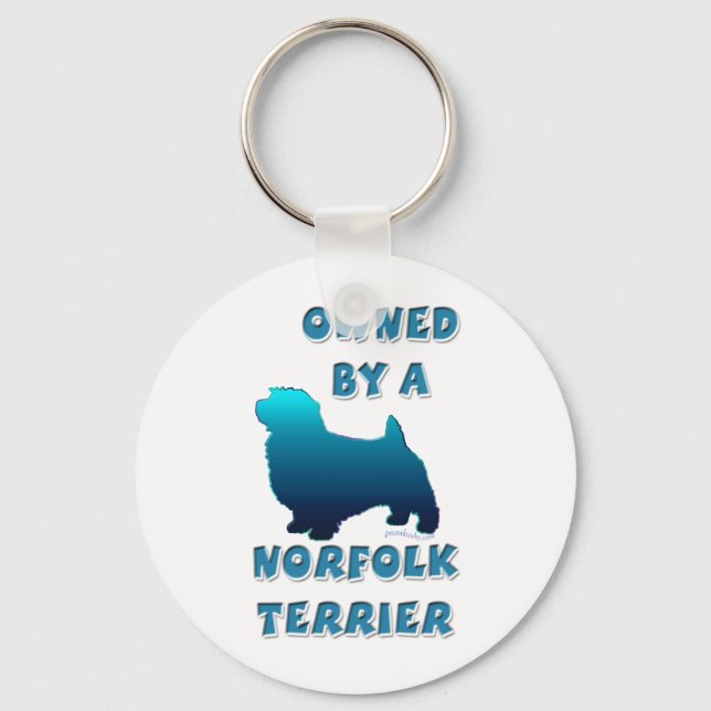Owned by a Norfolk Terrier Key Ring (Front)