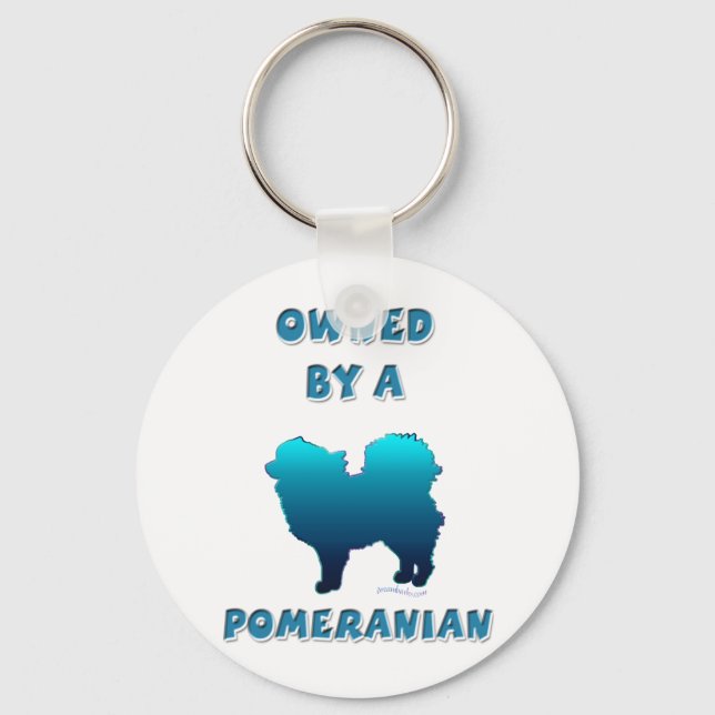 Owned by a Pomeranian Key Ring (Front)