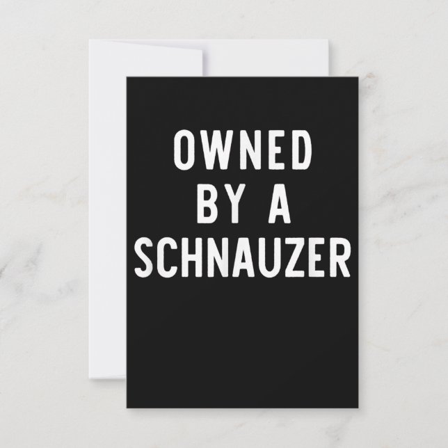 Owned By Schnauzer Funny Dog Lover Gift Christmas RSVP Card (Front)