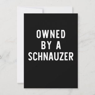 Owned By Schnauzer Funny Dog Lover Gift Christmas Thank You Card