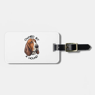 Owned by someone Basset Hound Luggage Tag