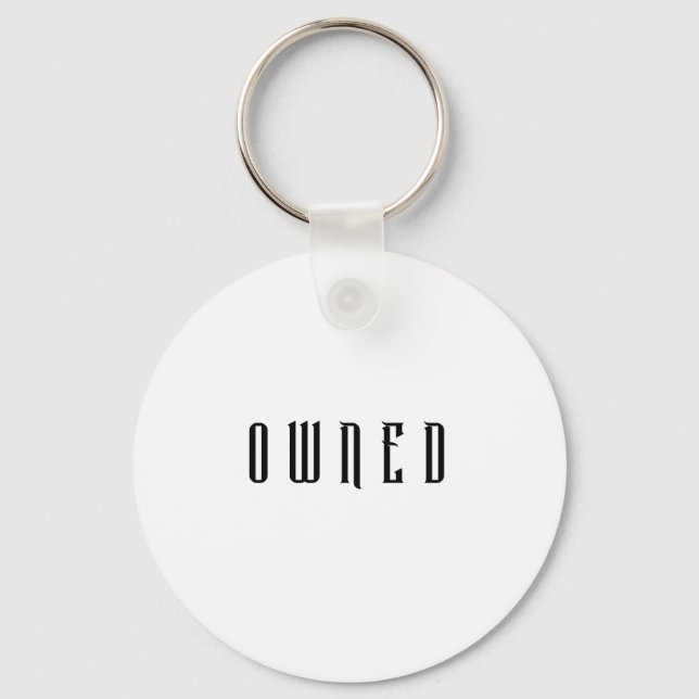 Owned Master Submissive Sub Dom Dominant Slave Key Ring (Front)