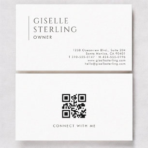 Owner Modern Professional QR Code Business Card