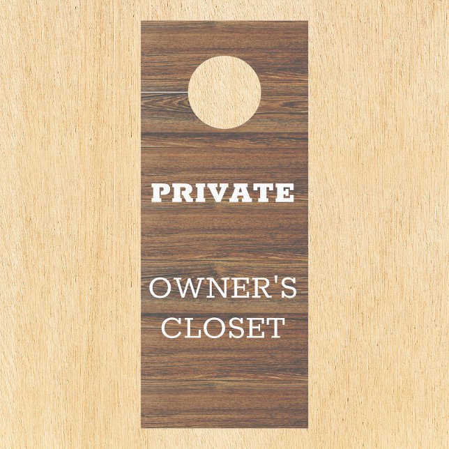 Owner's Closet Short term Rental Vacation Home  Door Hanger (Creator Uploaded)