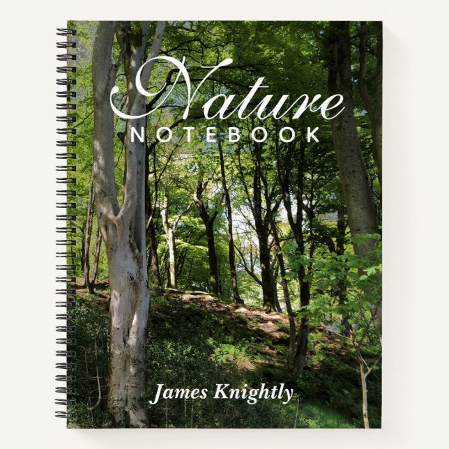 Owner's Name with Woodland Glade Natural Setting Notebook (Front)