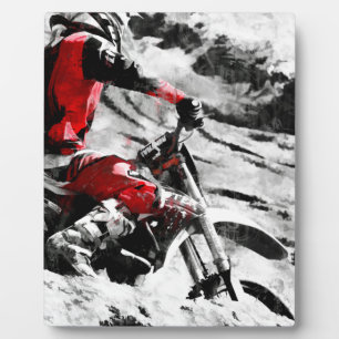 Owning The Mountain - Motocross Dirt-Bike Racer Plaque