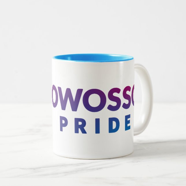 Owosso Pride Duo-Tone Coffee Mug (Front Right)