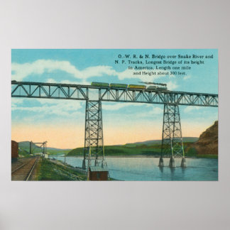 OWR & N Bridge SceneSnake River, ID Poster