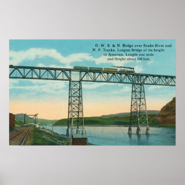 OWR & N Bridge SceneSnake River, ID Poster (Front)