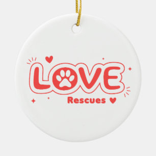 OWRAssist Love Rescues Ceramic Tree Decoration