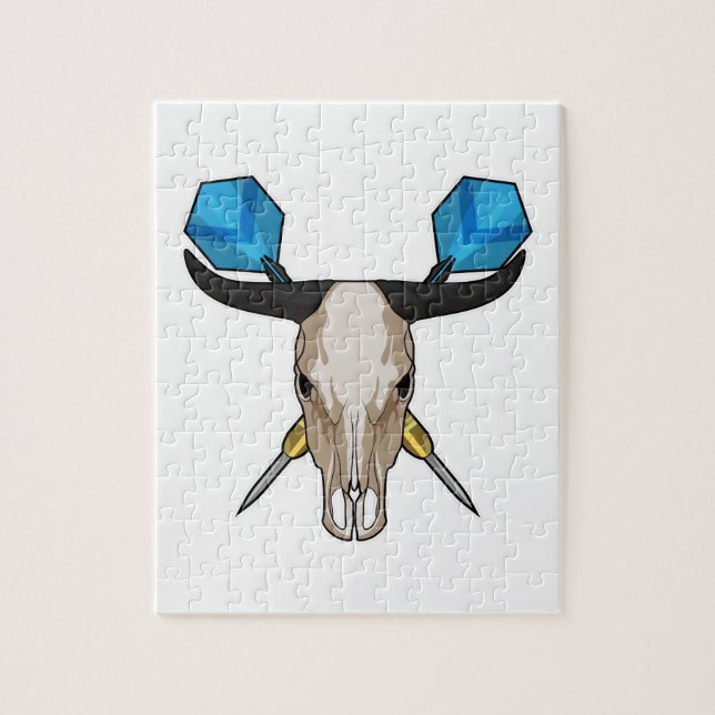 Ox at Darts with Dart Jigsaw Puzzle (Vertical)