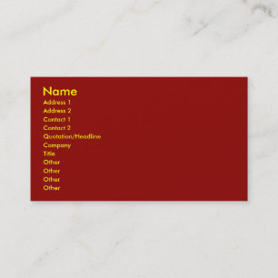 Ox Blood Business Card