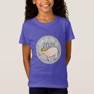 Ox cartoon Chinese New Year 2021 Girl's T T-Shirt