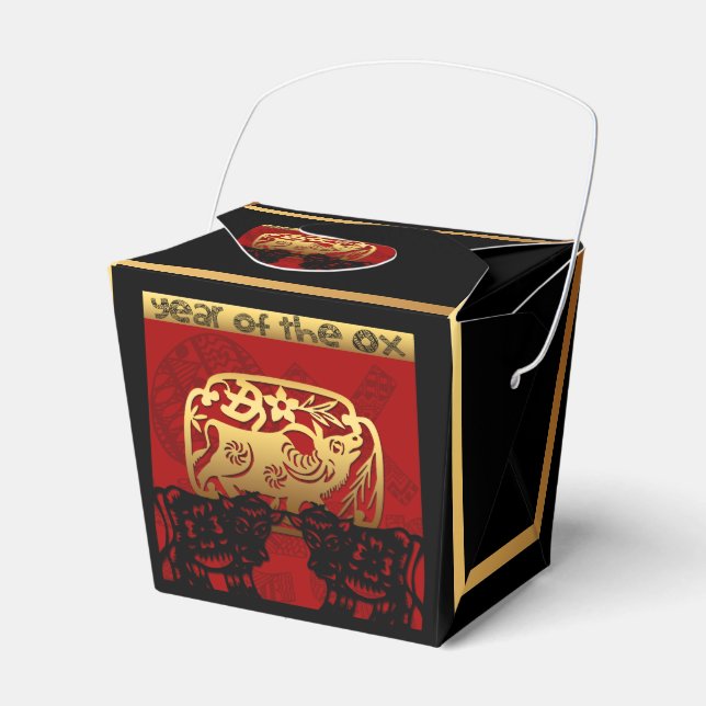 Ox Chinese custom Year Zodiac Birthday TOFB1 Favour Box (Front Side)
