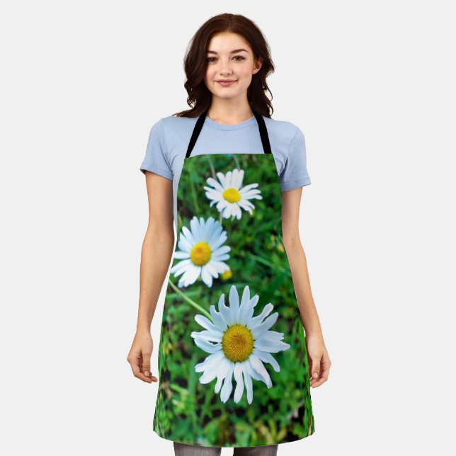 Ox-Eye Daisies All Over Print Apron (Worn)
