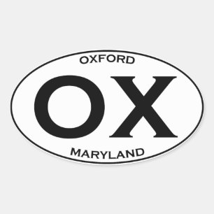 OX - Oxford Maryland Oval Sticker