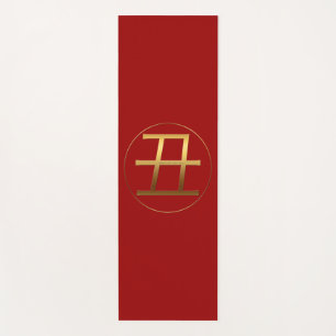 Ox Year Gold embossed effect Symbol Yoga Mat