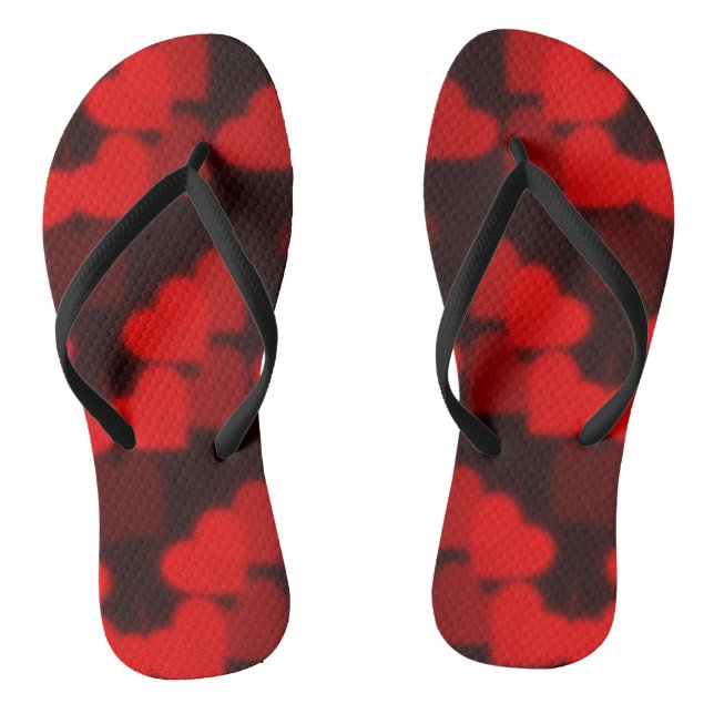 oxblood hearts flip flops shoes sandals (Footbed)