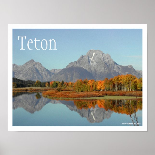 Oxbow Bend, Mount Moran Reflection, Grand Teton NP Poster (Front)
