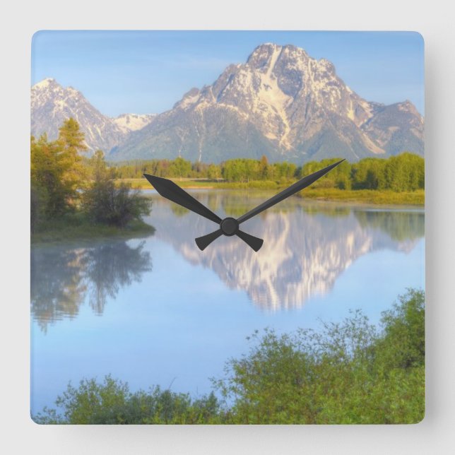 Oxbow Bend Square Wall Clock (Front)