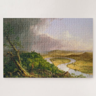 Oxbow River Seen from Mount Holyoke, Massachusetts Jigsaw Puzzle