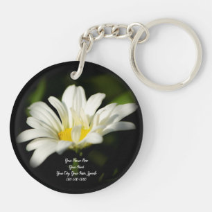 Oxeye Daisy Round Acrylic Keychain