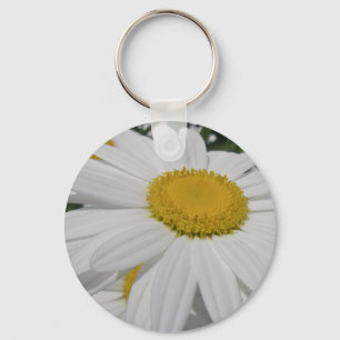Oxeye Daisy Wildflower Floral Items Key Ring