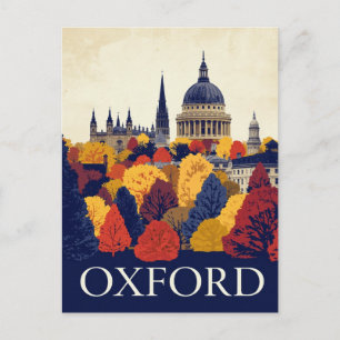 Oxford Autumn Cityscape Postcard