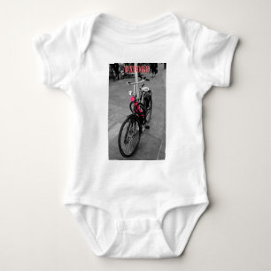 Oxford bike baby bodysuit