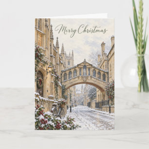 Oxford Bridge of Sighs Christmas Watercolour Holiday Card