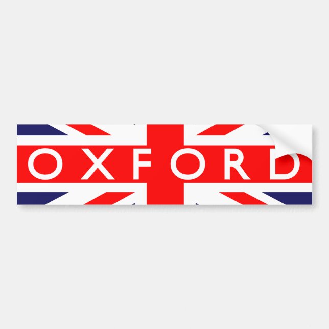 Oxford : British Flag Bumper Sticker (Front)